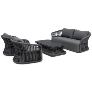 Roma 4 Piece Outdoor Rope Lounge Set