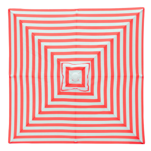 Billy Fresh Salsa - 2m Square Red & White Stripe Outdoor Umbrella With Cover