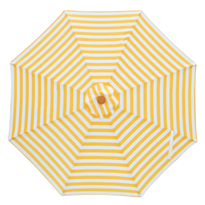 Billy Fresh San Remo 3M Yellow And White Octagonal Outdoor Umbrella With 'Timber Look