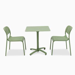 Pebl Sunset 3-piece Outdoor Bistro/Balcony Set with Side Chairs
