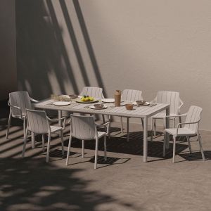 Nardi Tiberina 7-11 Piece Outdoor Dining Setting With Tevere Extendable Dining Table
