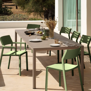 Nardi Trill Bistrot 7-11 Piece Outdoor Dining Setting With Tevere 210cm Extendable Dining Table