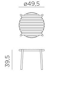 Nardi Doga Round Table dimensions