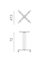 Nardi Fiore table base dimensions