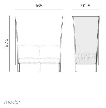 Nardi Komodo Ombra 2 dimensions