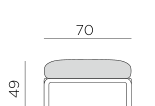 Nardi Komodo Pouf dimensions