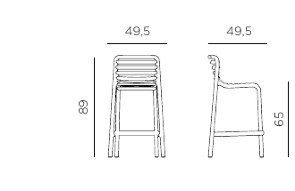 Nardi Doga Stool Mini dimensions