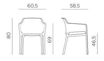 Nardi Net Chair dimensions