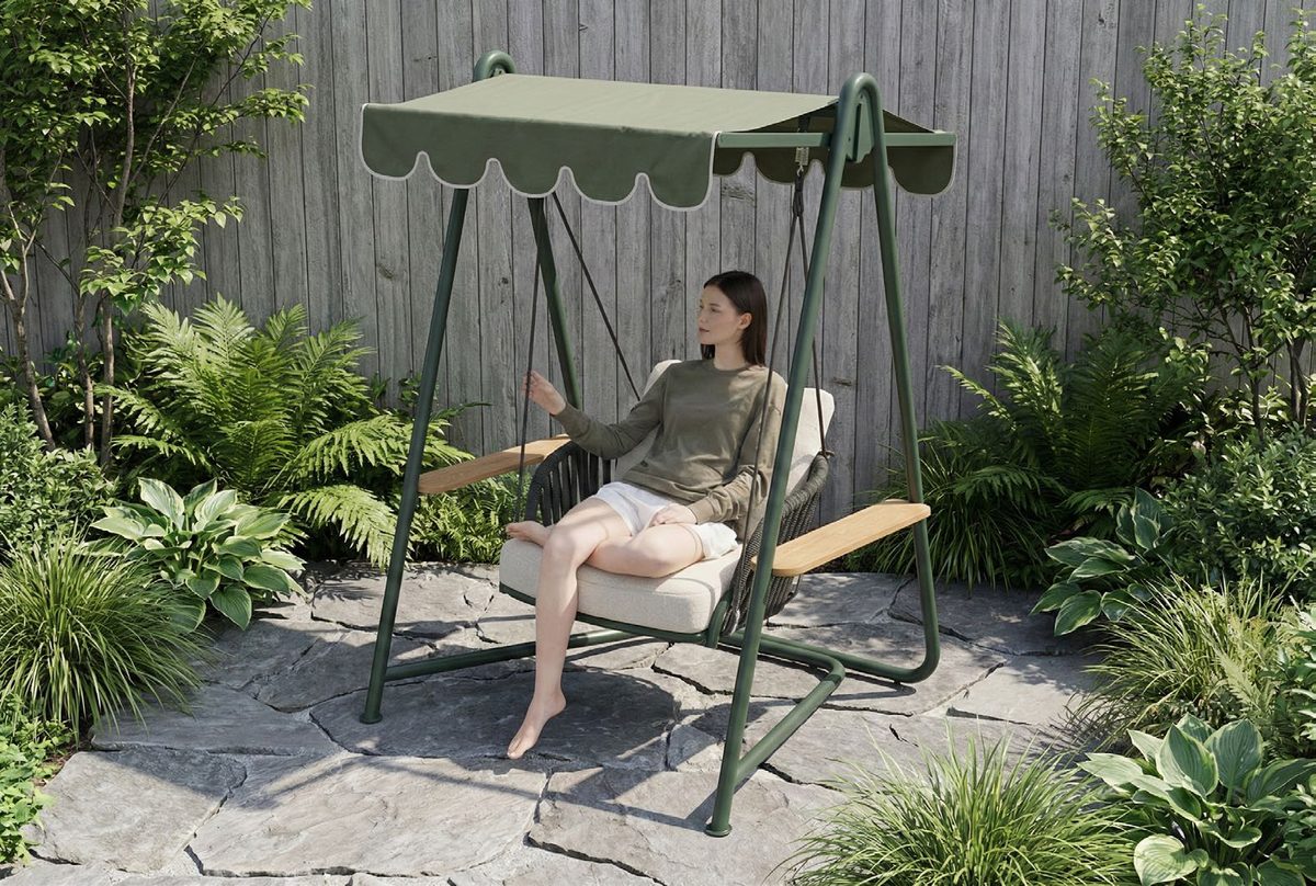 NOON by BLOO outdoor swing with canopy