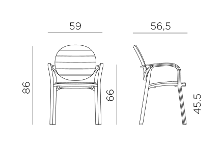 Nardi Palma Armchair dimensions