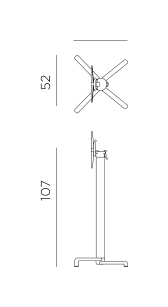 Nardi Scudo High table base dimensions