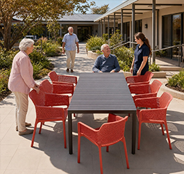 Choosing Outdoor Furniture for Aged Care, Retirement Villages & Healthcare Facilities