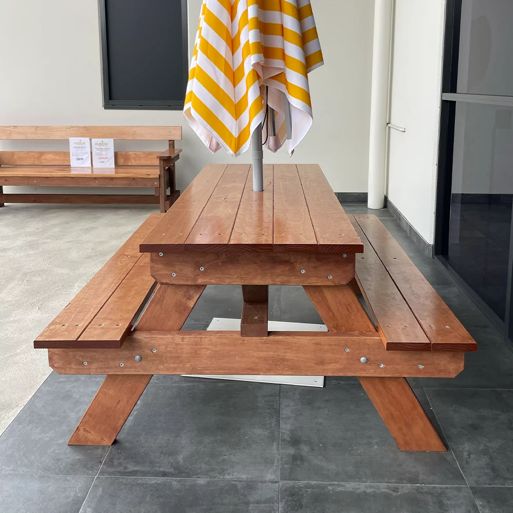 Australian-made Outdoor Timber Picnic Table 1800mm Length - Main Image