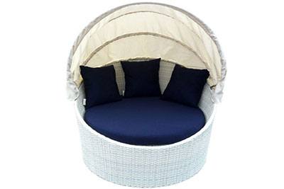 The Belmont Round Outdoor Day Bed with Canopy