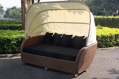 Davina Outdoor Wicker Daybed