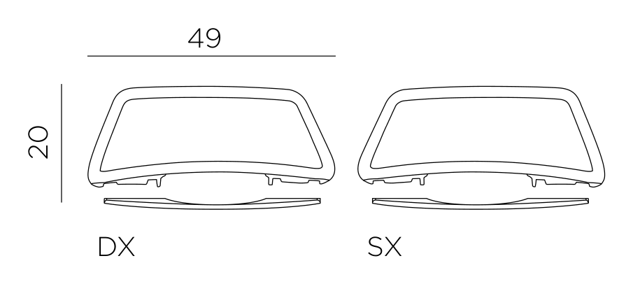 Nardi Atlantico clip-on armrest dimensions