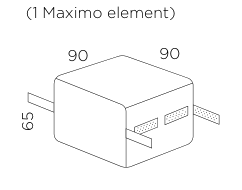 Nardi Small Maximo Cover dimensions