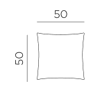 Nardi Arredo Maximo 50 x 50 cm cushion dimensions