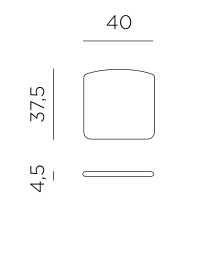 Nardi seat cushion dimensions