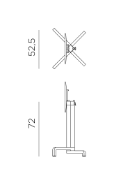 Nardi Ibisco table base dimensions