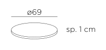 Nardi compact laminate top dimensions