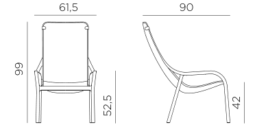 Nardi Net Lounge Chair dimensions
