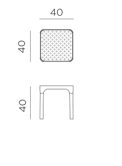 Nardi Net 40 coffee table dimensions