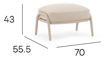 NOON Outdoor Footrest dimensions