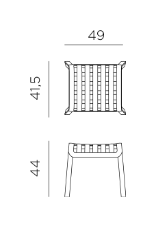 Nardi Poggio footrest dimensions