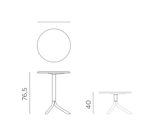 Nardi Nardi Spritz Side Table dimensions