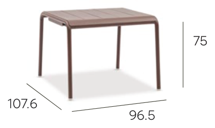 Sunset 96.5cm Dining Table (x1) dimensions