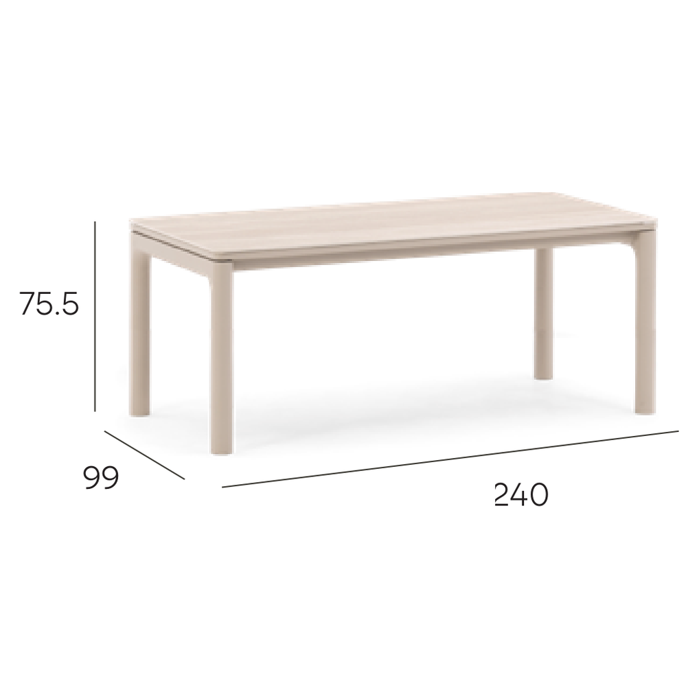 Pebl Tolo 240cm outdoor dining table dimensions